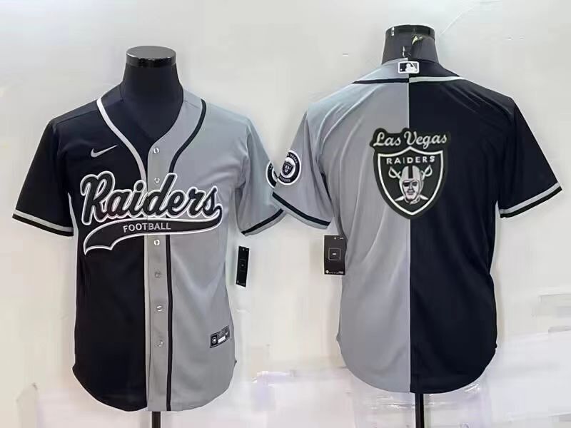 Men Oakland Raiders Blank Black grey 2022 Nike Co branded NFL Jersey